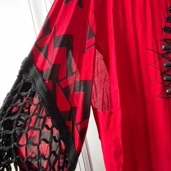 Rare Spell & Gypsy Opium Red Kimono OS - Picture 10 of 14